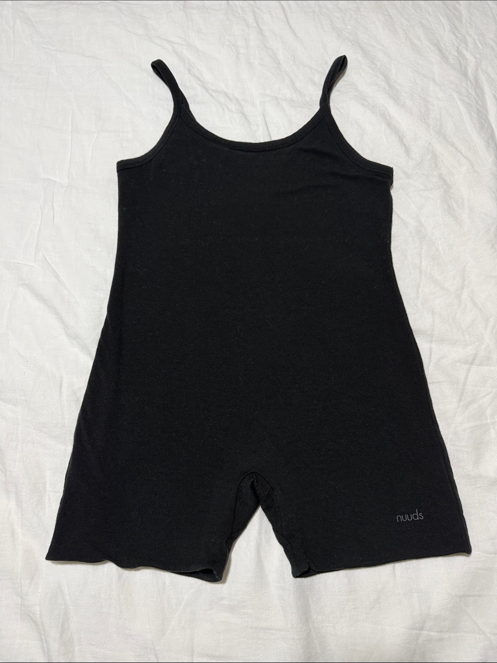 nuuds “The Romper,” Cotton Stretch, Black, Size Large